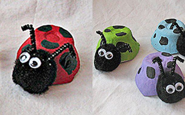 Egg Carton Ladybug - Childrens Activities by Nanny Options, Dublin