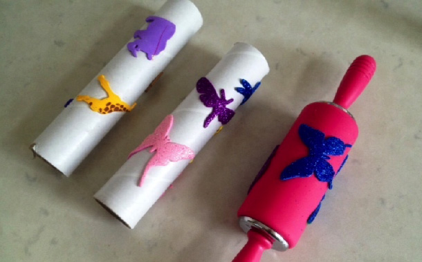 Printing with card board rolls