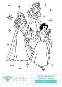 Colouring In Pictures to Print by Nanny Options, Dublin
