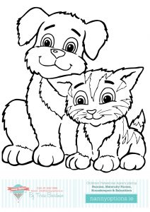 Colouring In Pictures to Print by Nanny Options, Dublin