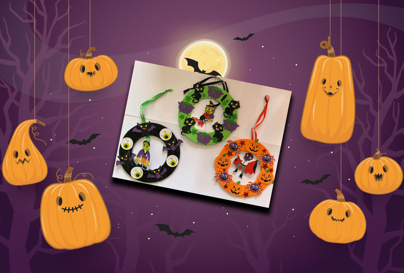 Halloween Wreath Decorations Kits from Baker Ross
