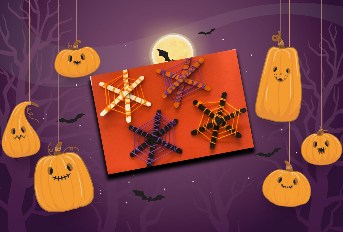 Spider Web Craft for Halloween