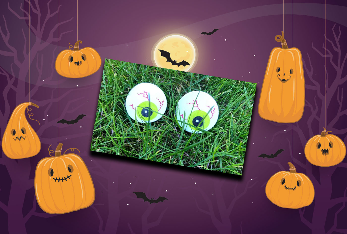 Spooky Bush Eyes for Halloween