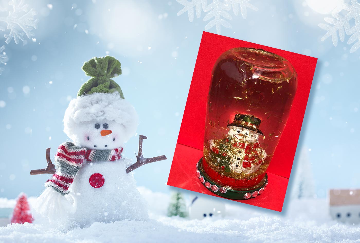 Baby Food Jar Snow Globes