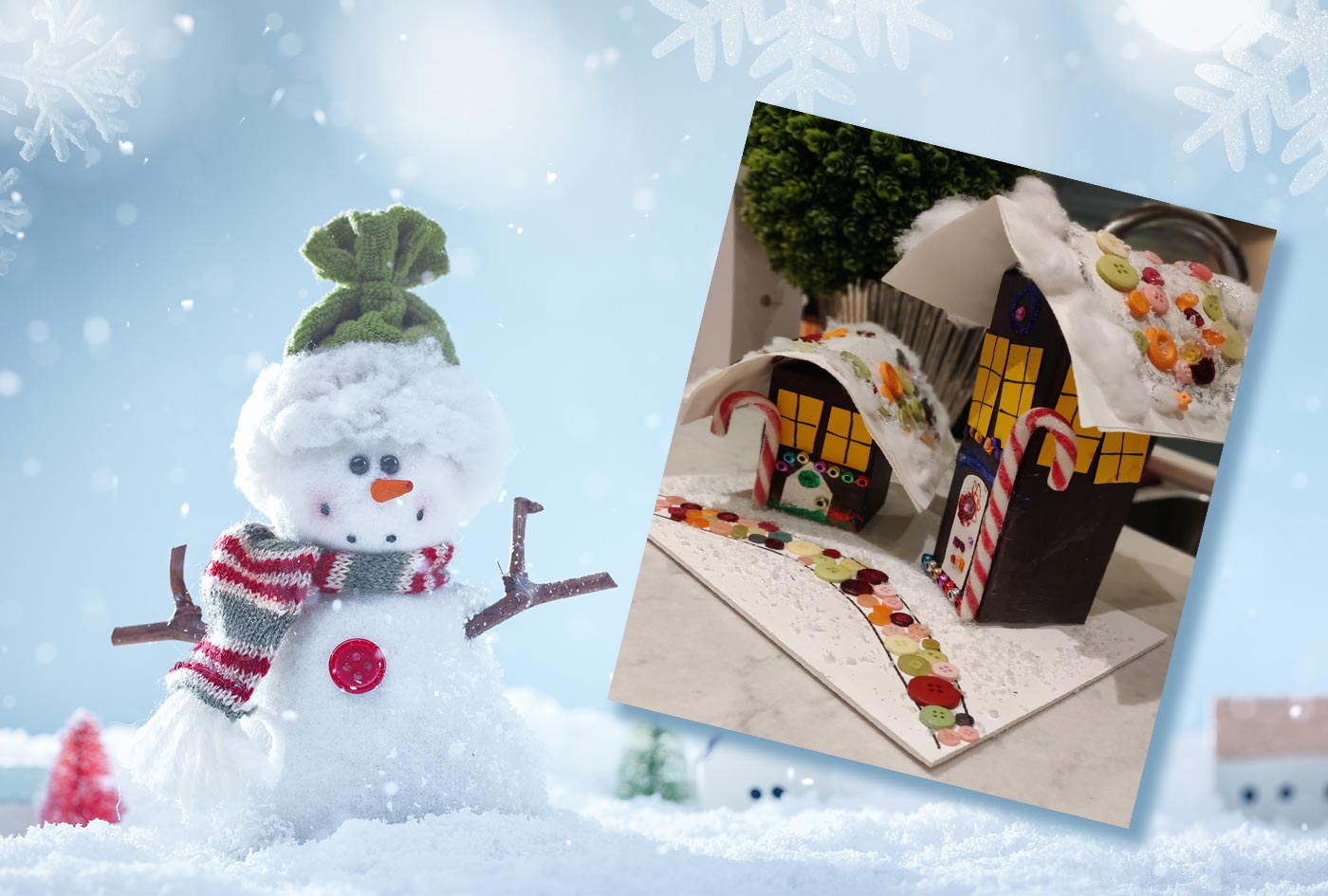 Recycled Village of Gingerbread Houses