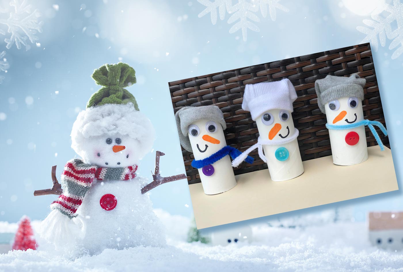 Toilet Roll Snowmen