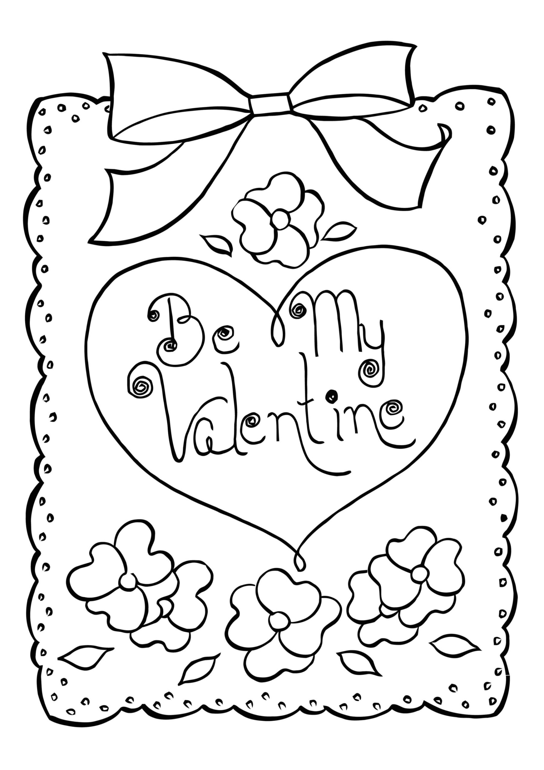 Be My Valentine Coloring Page