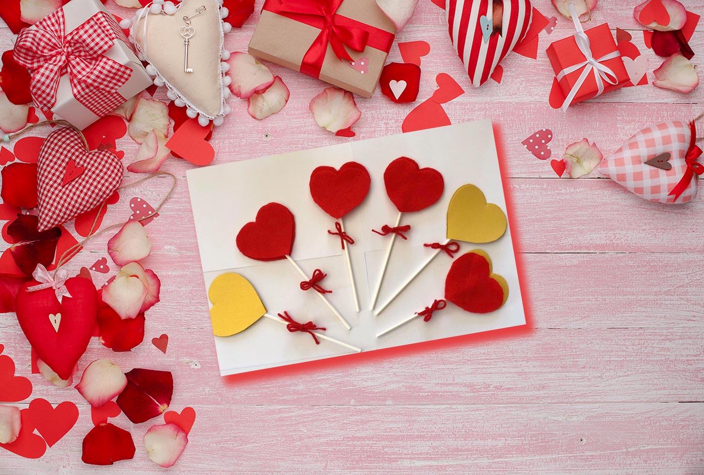 Paper Hearts for Valentine Day