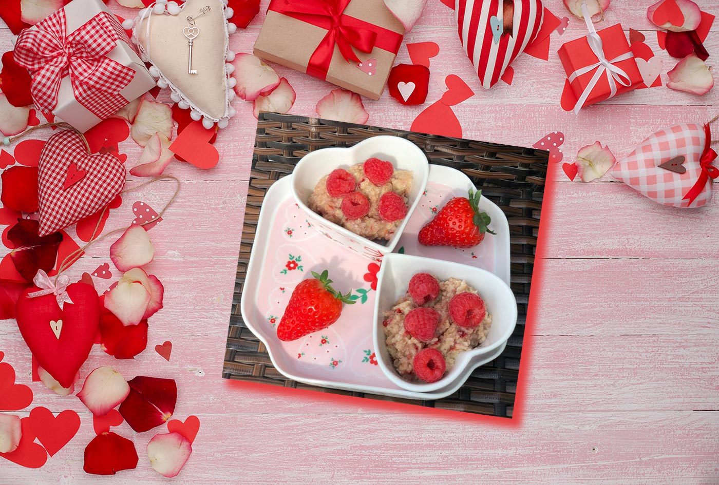 Valentine’s Day Oatmeal Breakfast