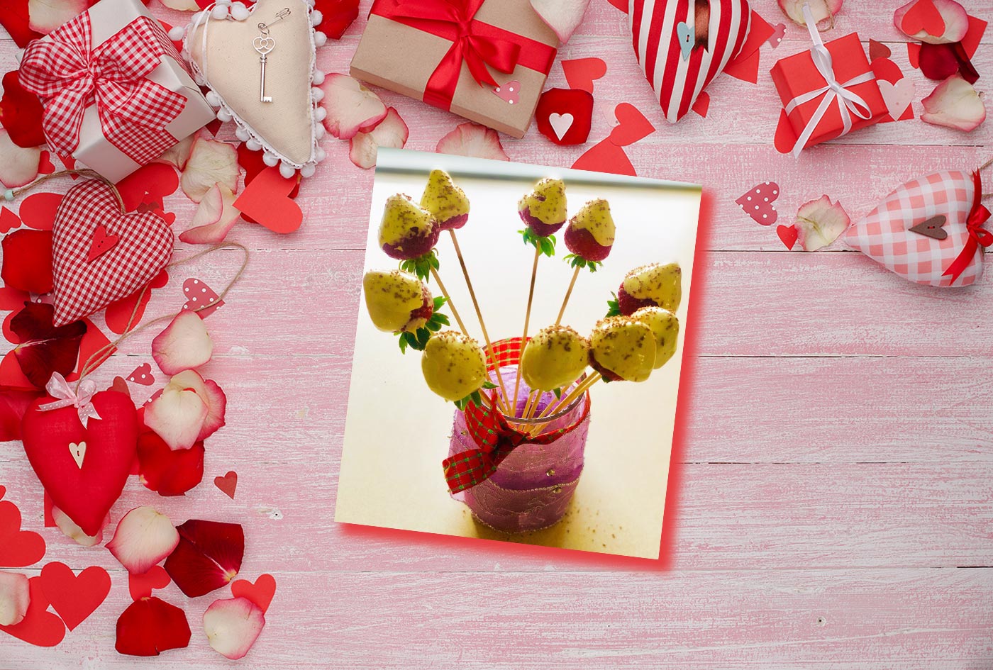 Valentines or Mothers Day with Strawberry Surprise