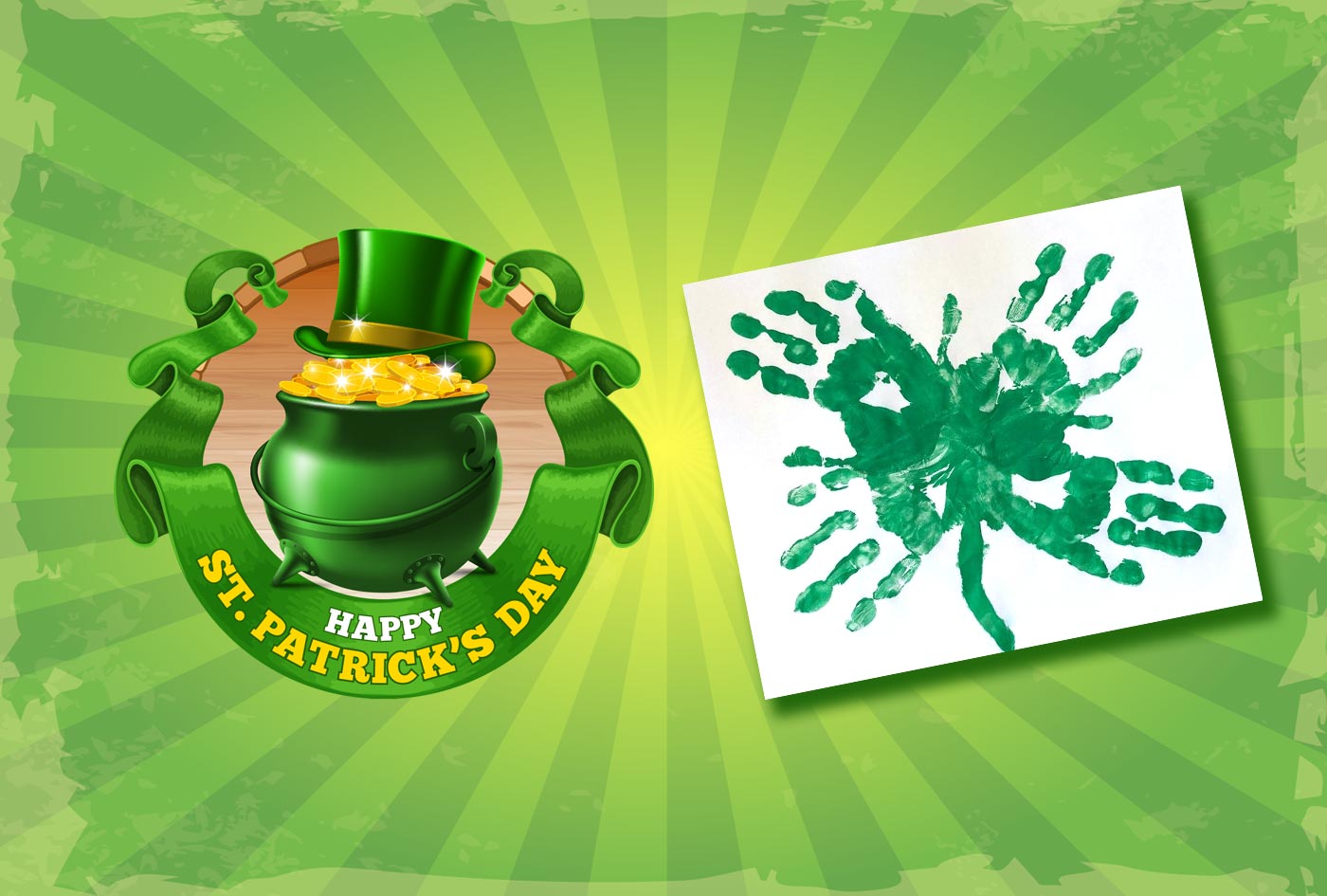 Handprint Shamrock for St Patrick’s Day