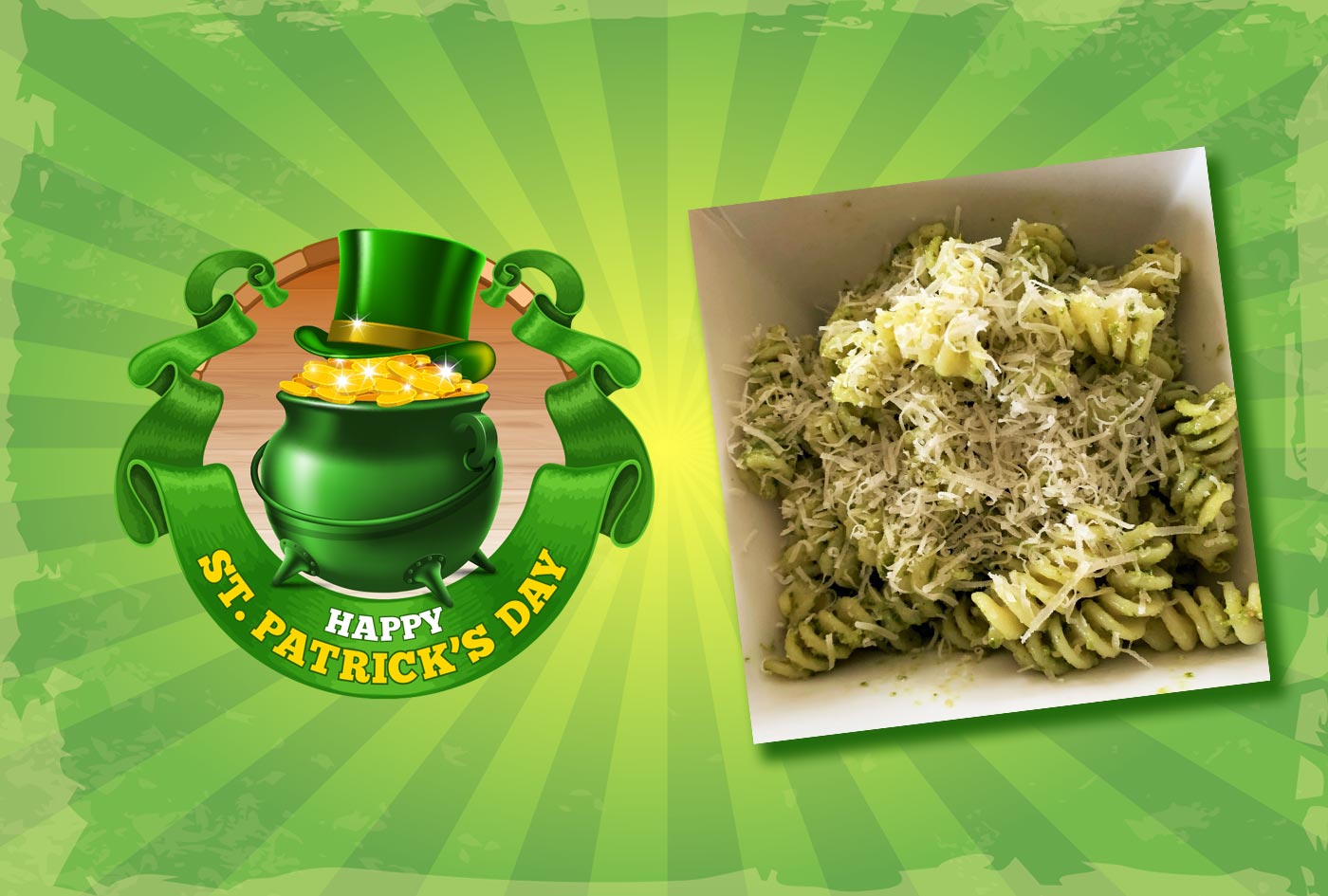 Lucky Leprechauns Pesto Pasta