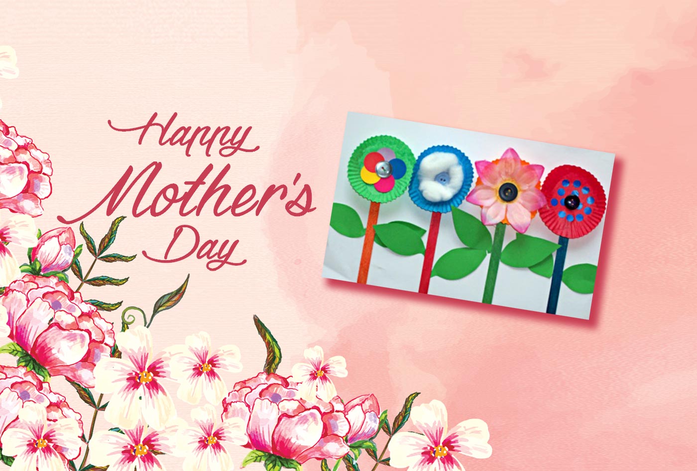 Mixed Media Flowers for Mother's Day