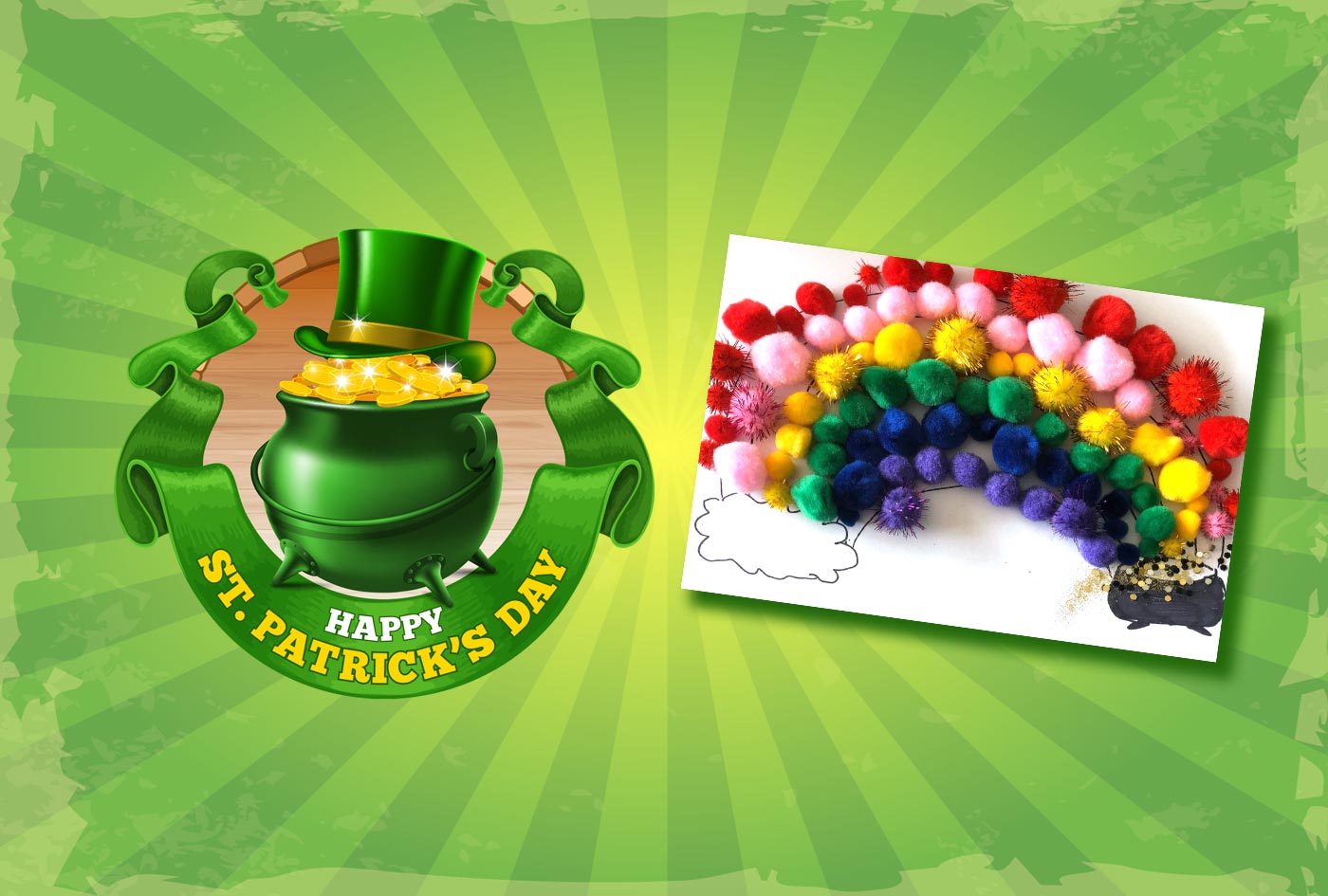 PomPom Rainbow Craft