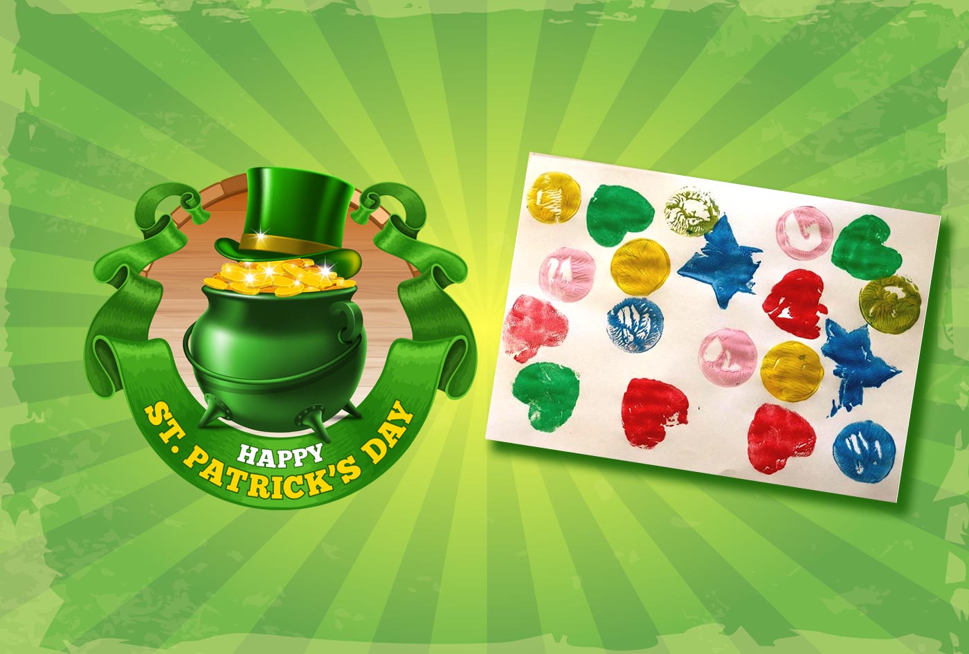 Potato Prints for St Patrick’s Day