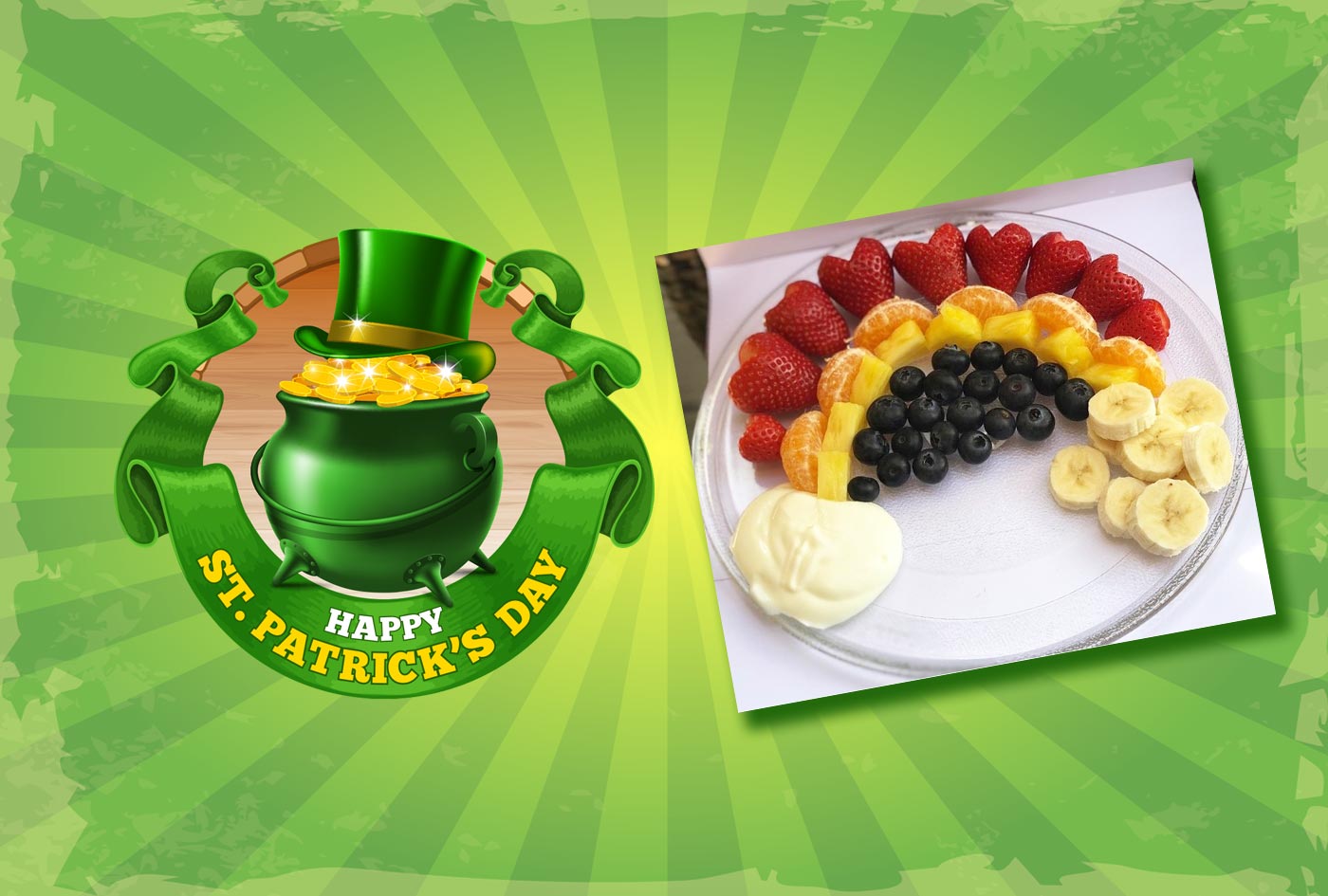 Rainbow Pot of Gold Fruit Platter